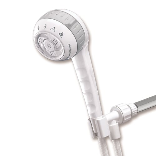 Cabezal de Ducha Waterpik® de Bajo Caudal, 1.8 GPM, 6 Ajustes, Manual, Blanco